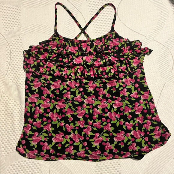 Raspberry print tank top - Picture 1 of 2